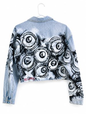 CHAQUETAS DENIM CROP OJOS