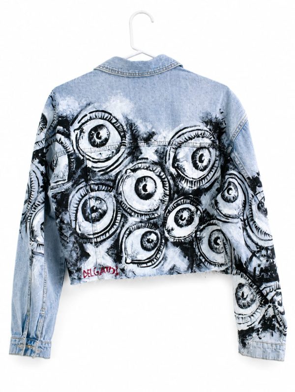 CHAQUETAS DENIM CROP OJOS